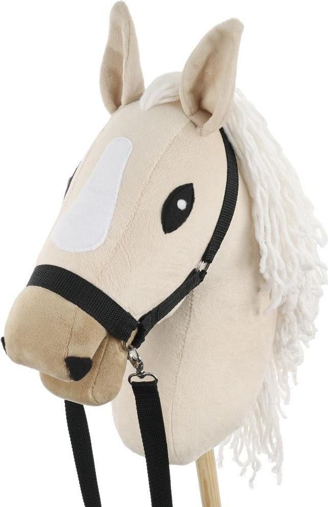 Steckenpferd Skippi A3 - Mandel - Ecru - Hellbeige - Halfter und Zügel