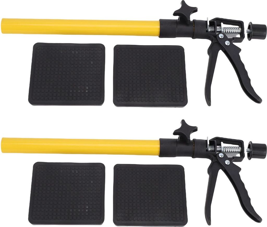 2 Sets Schrankheber, Metall-Teleskop-Stützstange für die Installation im Schrank, Badezimmer, 50–115 cm, Gelb