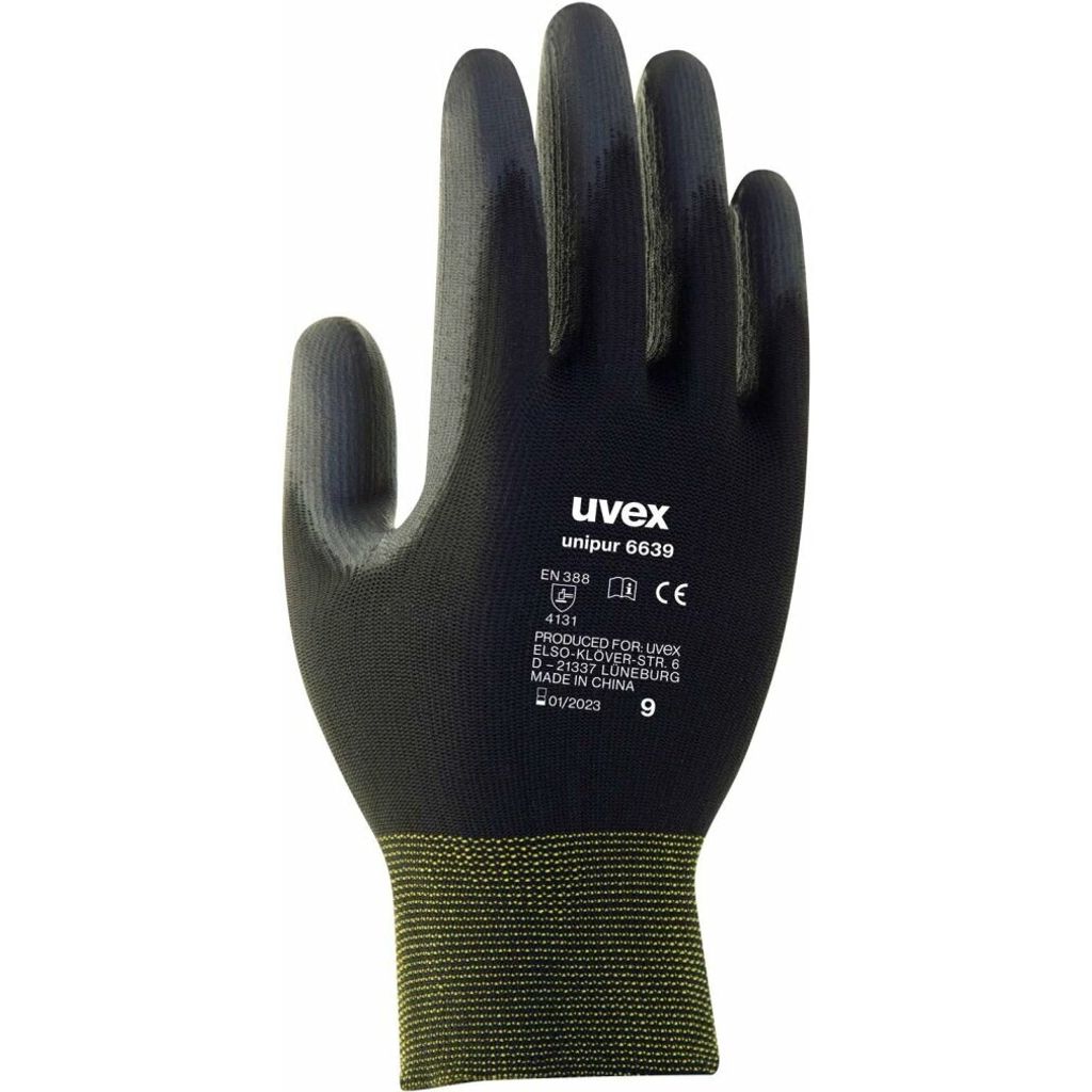 uvex 6024811 rękawice robocze unisex unipur 6639 czarne Zdjęcie produktu 