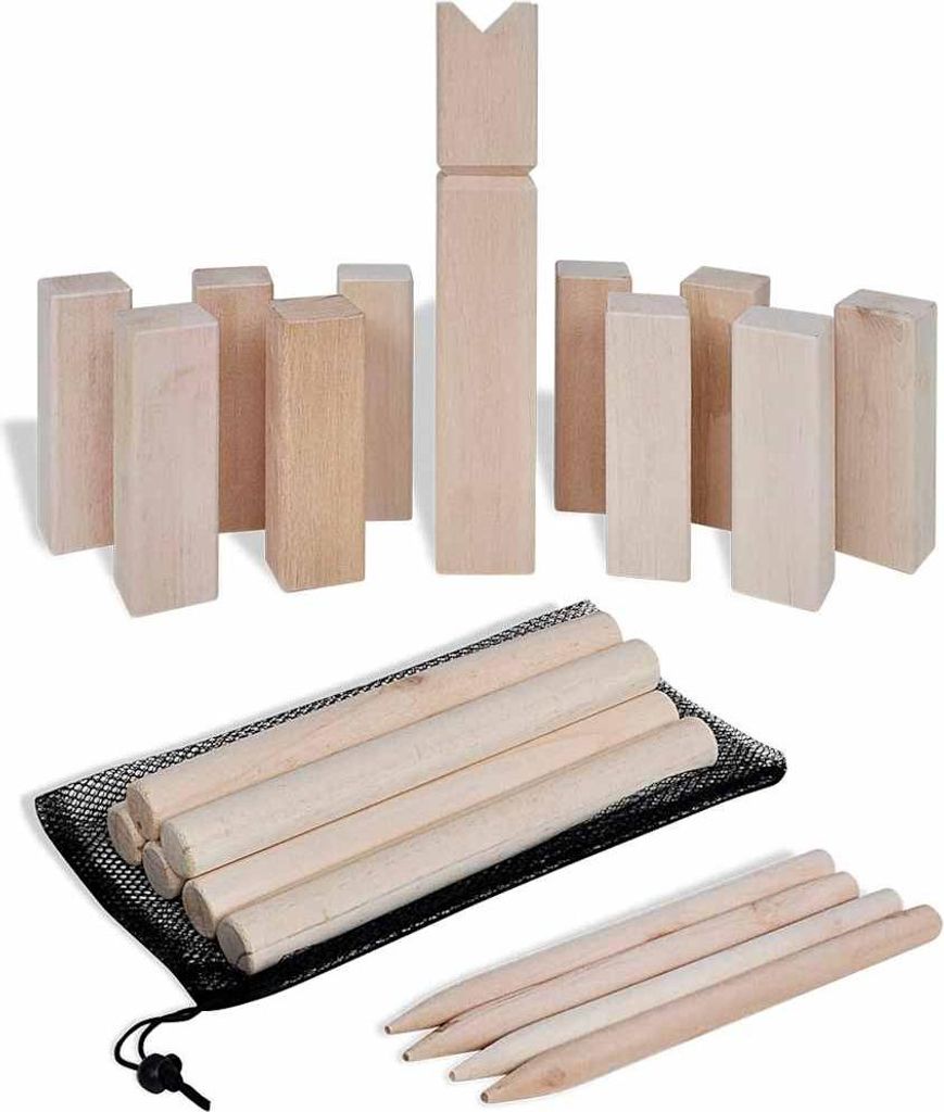 vidaXL Kubb-Spielset Holz