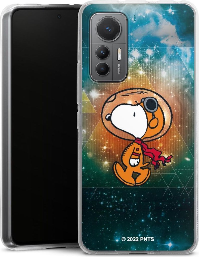 DeinDesign Handyhülle für Xiaomi 12 Lite 5G Silikon Hülle Case Smartphone Schutzhülle Astronaut Offizielles Lizenzprodukt Snoopy