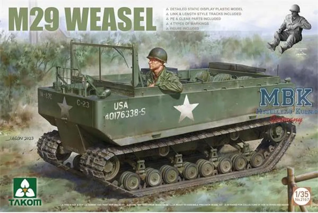 TAKOM TAK2167 M29 Weasel Maquette de Véhicule Chenillé Militaire 1/35