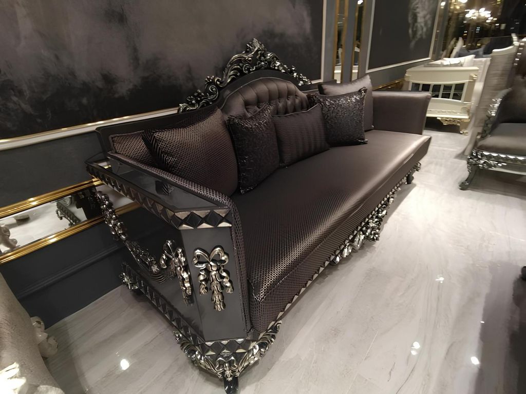 Edles Dreisitzer Sofa Modernen 3 Sitzer Stilvolle Sofa 3 Sitzer Braun