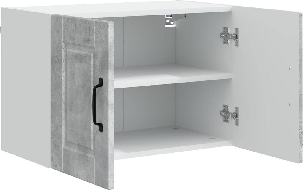 Best Möbel Küchenschrank 1 PC Moderne - HOMMIE - Küchenbuffet/Hochschrank -2 pcs Beton Grau 60 x 31 x 40 cm Holzwerkstoff - Küchenschränke des...