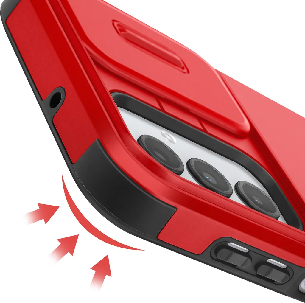 Recensione Cover Avizar Samsung A16: Antiurto con Slide Camera Rosso - 3
