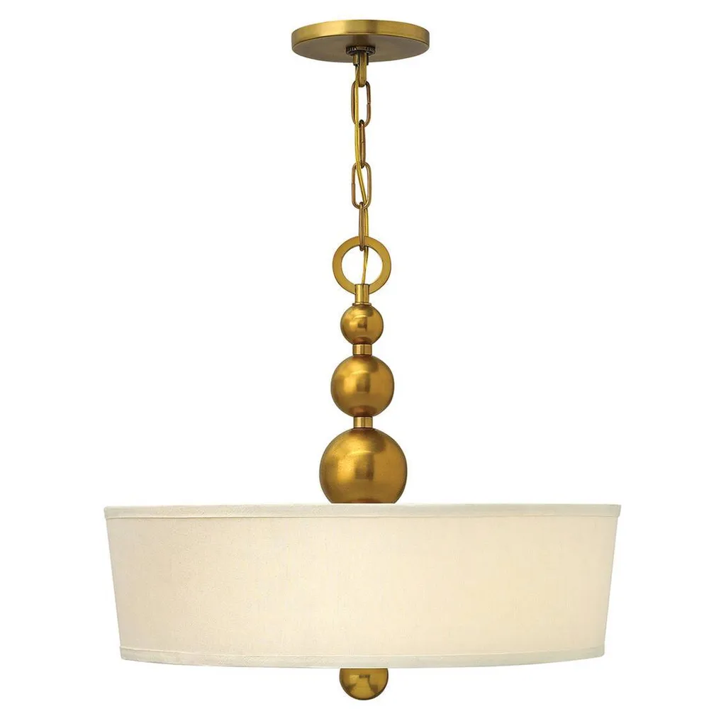 Lustre Zelda Hinkley Vintage en Laiton Poli, 3xE27, 47x51 cm, Métal