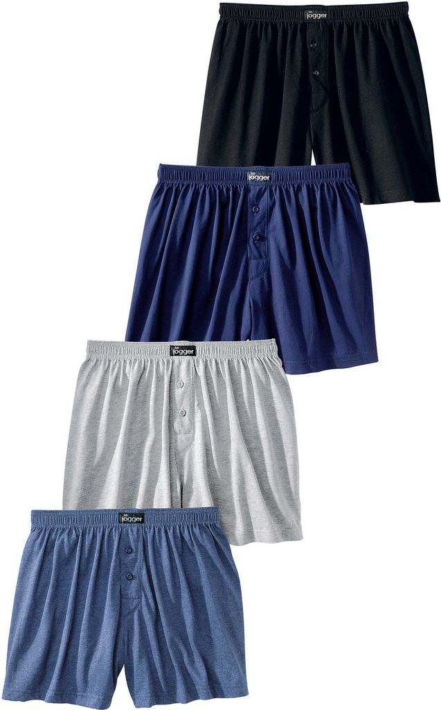 LE JOGGER Weiter Boxer 4 -teilig schwarz, marine, Produktbild 