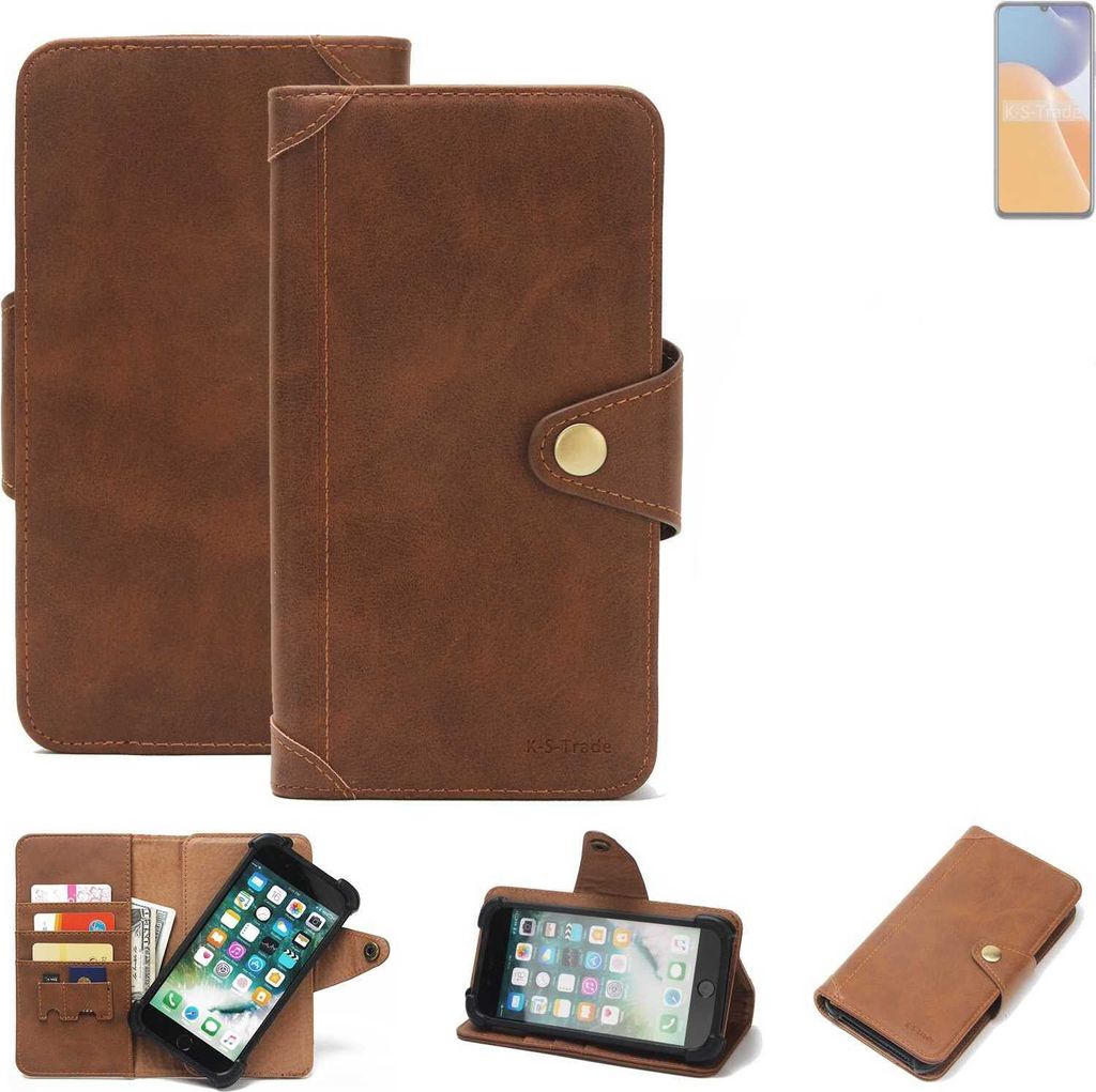 K-S-Trade Handyhülle kompatibel mit Wiko Hi Enjoy 60 Schutz Hülle Walletcase Bookstyle Tasche Case Handytasche Wallet Flipcase Cover PolyurethanB...