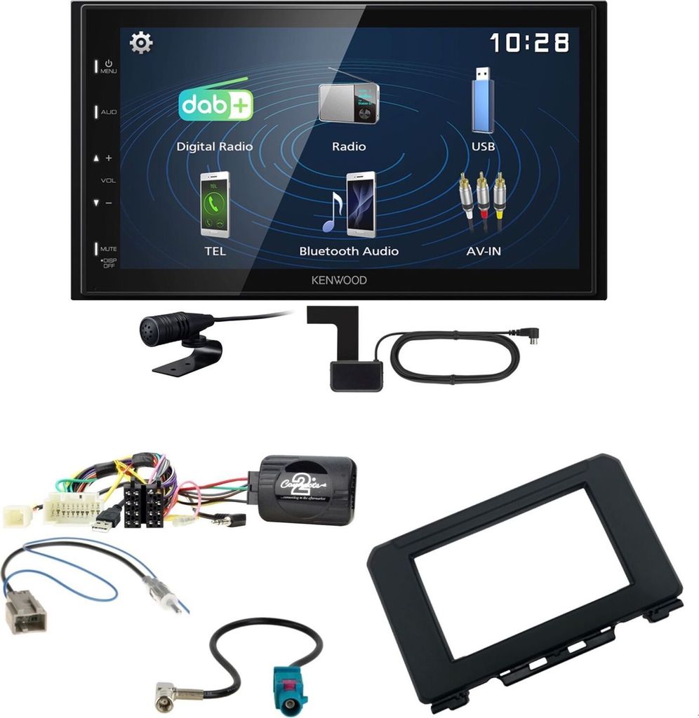 Kenwood DMX129DAB DAB+ Bluetooth USB Einbauset für Suzuki Jimny GJ ab 2018