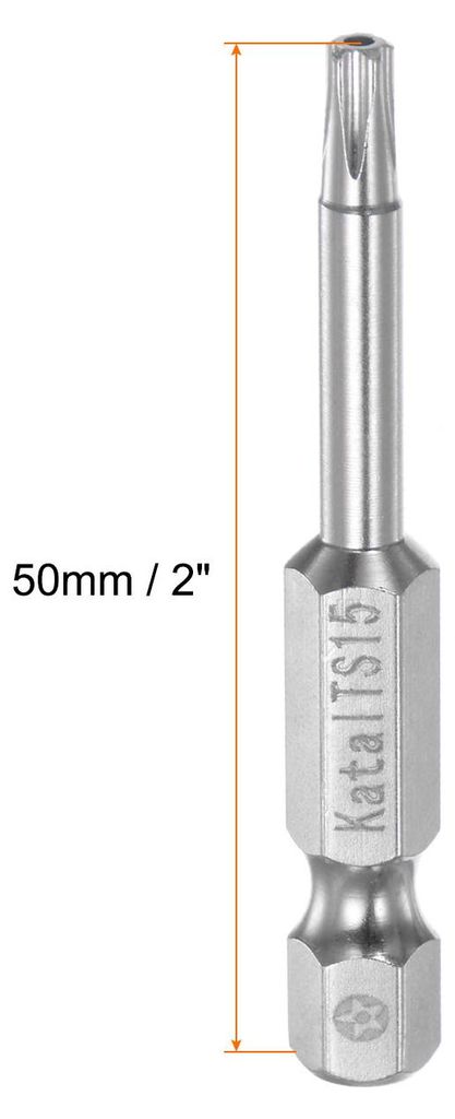 5 Stš¹ck T15 Stern 5 Punkt Torx Schraubendreher Bit Set mit L?ch 1/4 Zoll Sechskantschaft 50mm L?nge Magnetisch Bitsatz fš¹r Elektroschrauber A...
