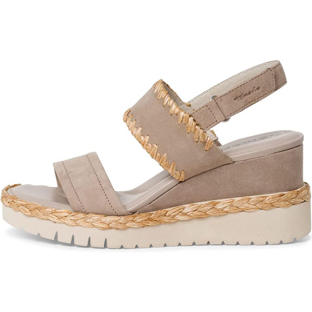 Damen Sandalette 1-28005-20-341 TAUPE von TAMARIS aus Leder von Größe 36 bis 41