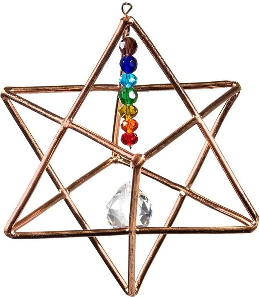 Hängende Merkaba mit Chakra-Kristall online bestellen   Produktbild 