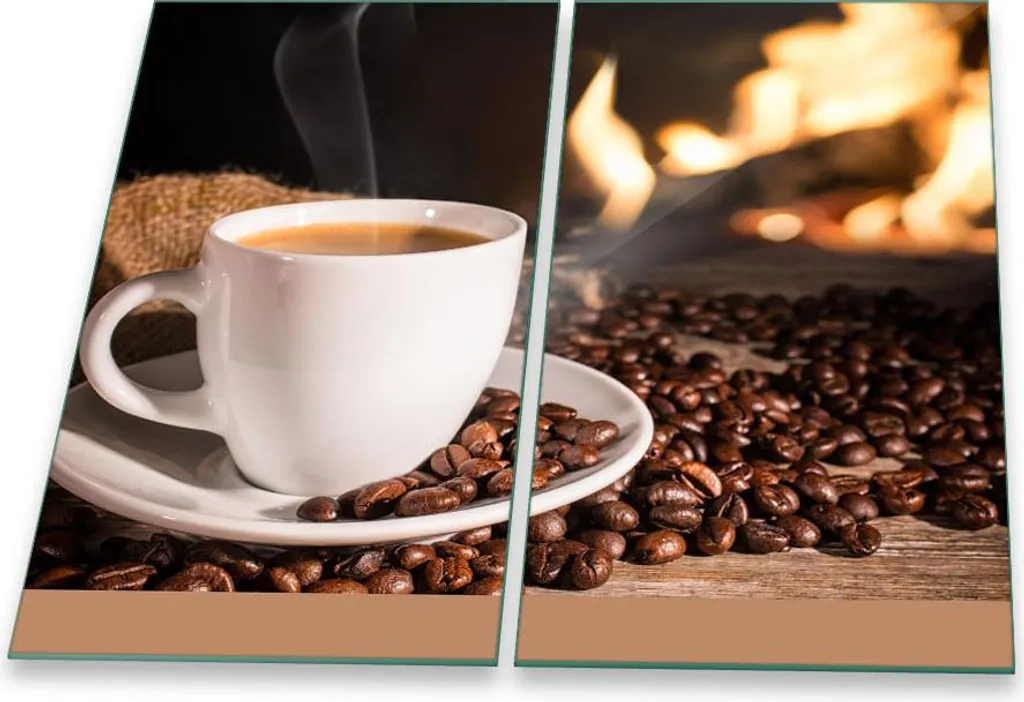 Copri Piano Cottura in Vetroceramica 2 Pezzi 60x52 Caffè Universale