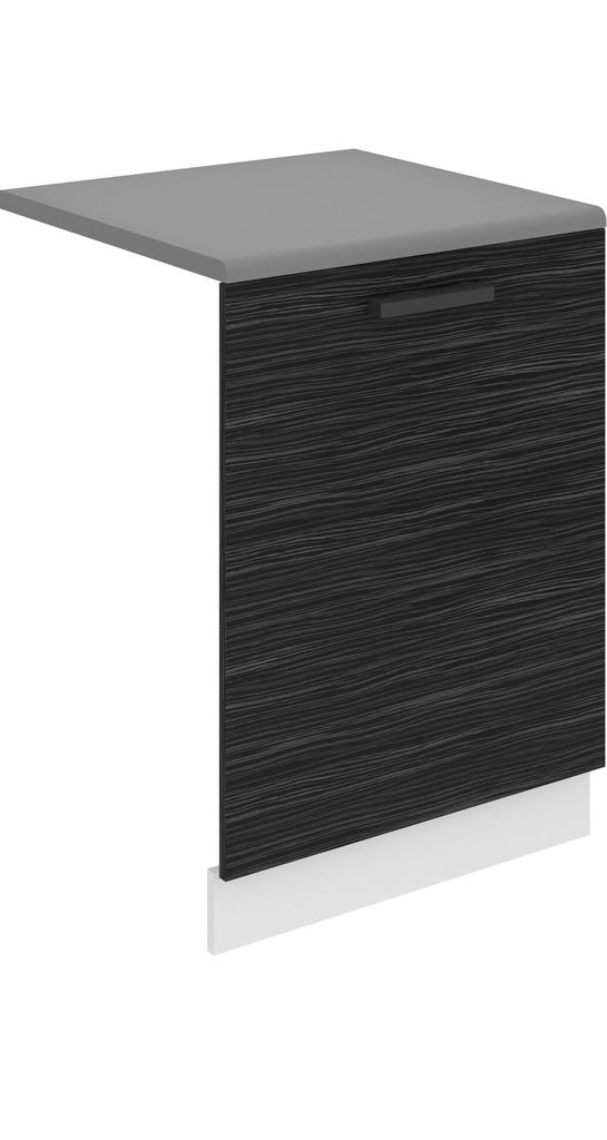Belini Frontblende für Geschirrspüler PZ. Frontblende Geschirrspüler 60 cm Breite. Frontplatte für Spülmaschine mit Griff, Königliches Ebenholz