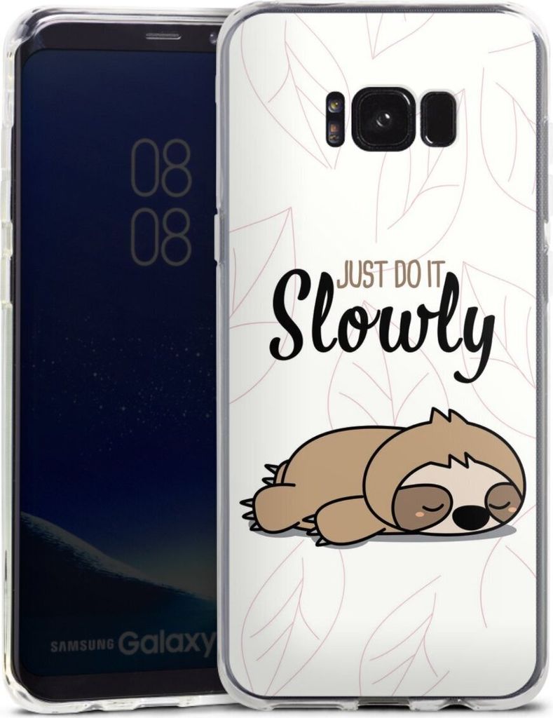 DeinDesign Handyhülle für Samsung Galaxy S8 Plus Silikon Hülle Case Smartphone Schutzhülle Faultier Tiere lazy sunday