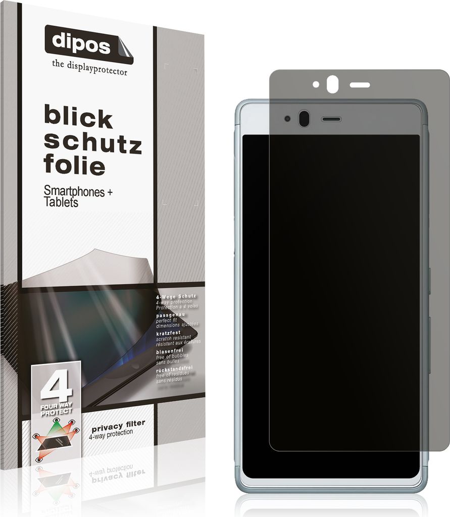 Schutzfolie für Fujitsu Arrows SV F-03H mit Sichtschutz Blickschutz Folie