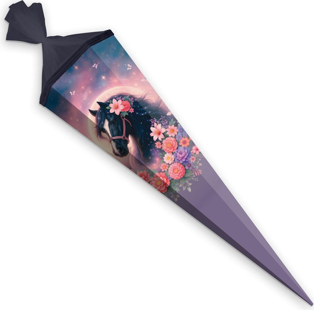 ITENGA Schultüte 85cm eckig Motiv Pferd BELLA Zuckertüte Tüllverschluss