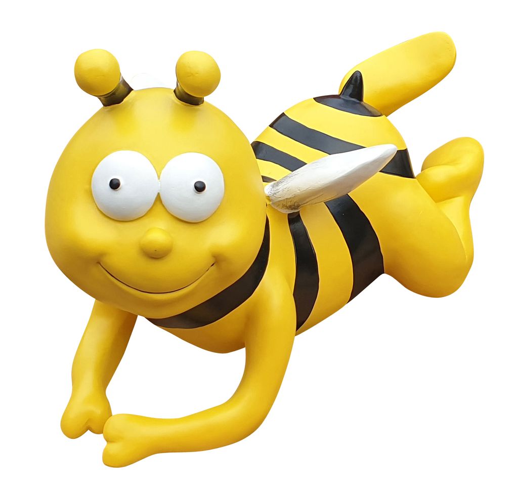 Gartenfigur Biene fliegend lustige Deko
