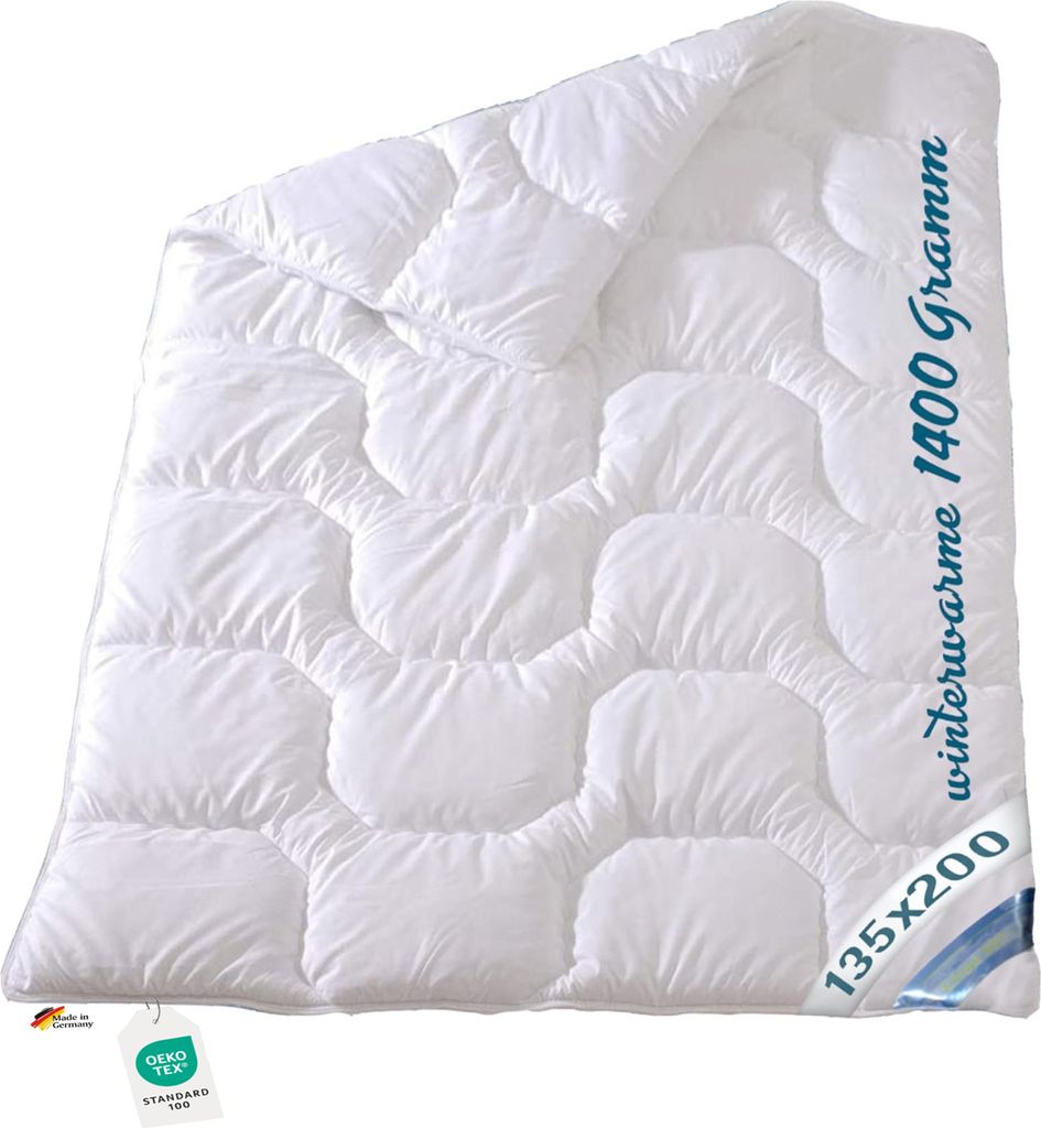 Extra warme Winter Bettdecke Duo Steppbett Baumwollbezug Produktbild 