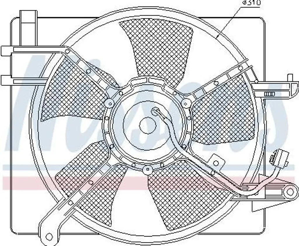 Ventilateur de Radiateur pour Daewoo Matiz - Pièce de Rechange 96322939