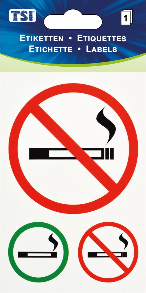TSI Etiketten Rauchen verboten