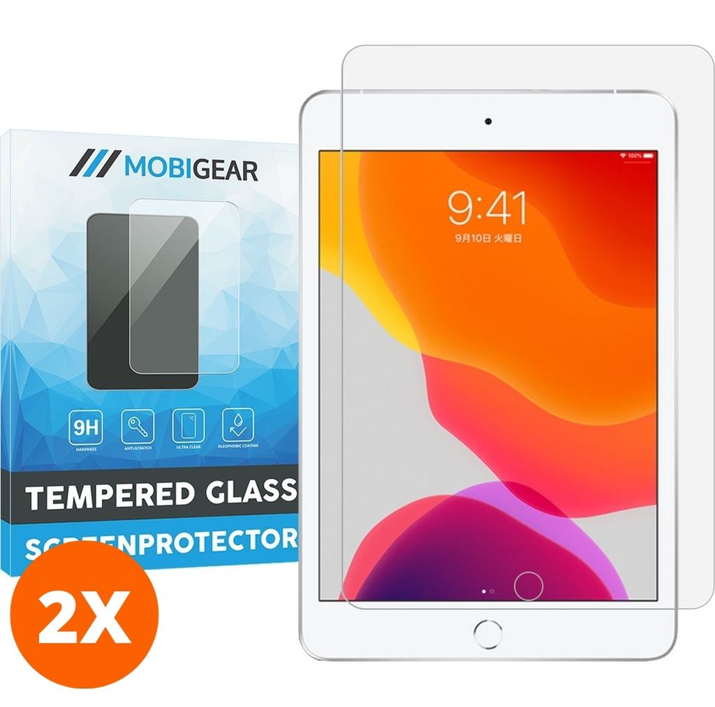 Mobigear iPad Mini 4 (2015) Panzerglas Gehärtetes Glas Displayschutz - Hüllenfreundlich (2er Pack)