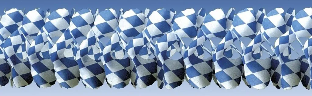 Guirlande bavaroise 4 mètres avec losanges bleus et blancs Amscan