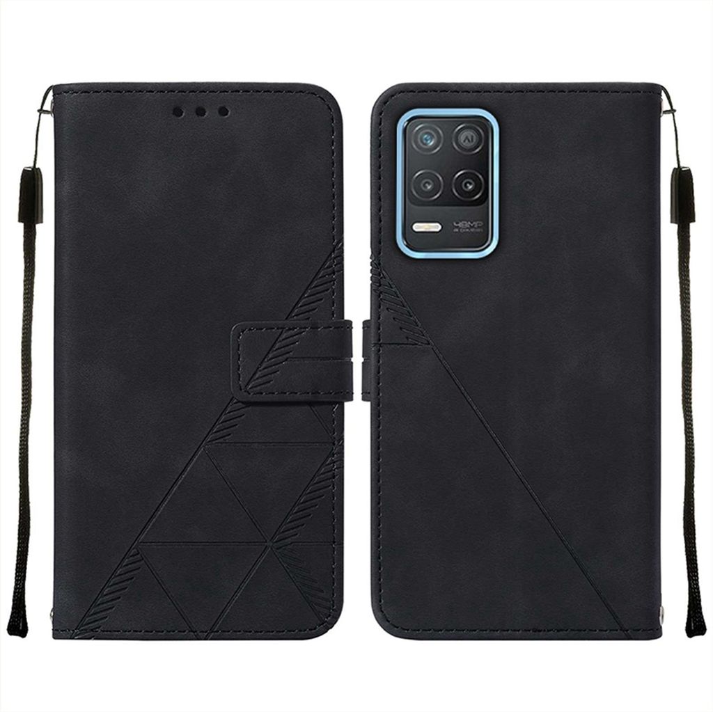 OPPO Realme 8 5G Hülle, Schlank Prägung Flip Leder Kartenfächer Schutzhülle mit Ständer für OPPO Realme 8 5G / Realme V13 5G / Narzo 30 5G Sc...