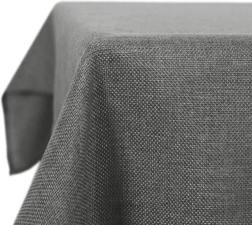 Linge de table : lot de 2 nappes déperlantes gris foncé 150x300 cm chic