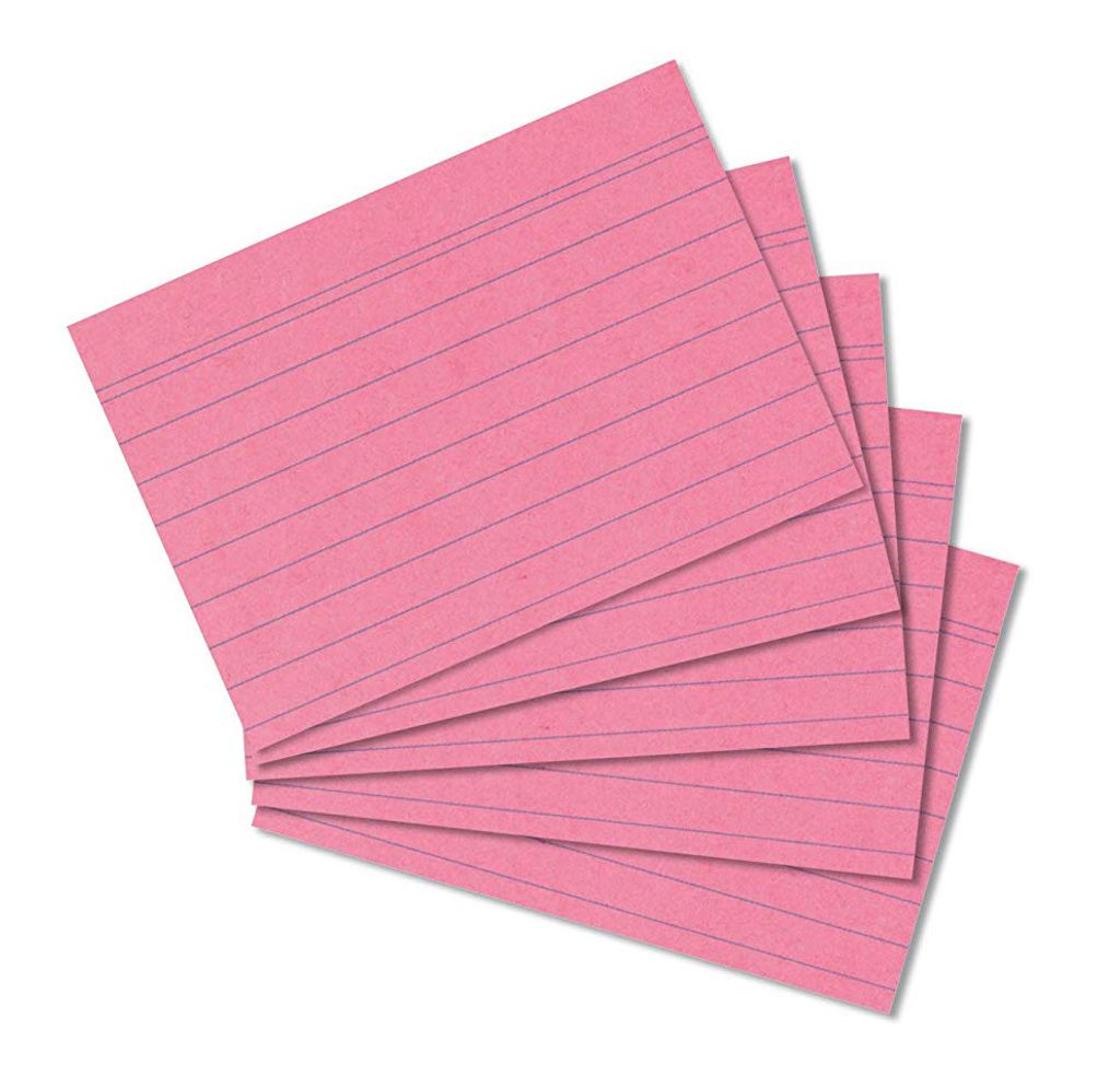 Herlitz Karteikarten DIN A8 liniert rosa 100 Karten Produktbild 
