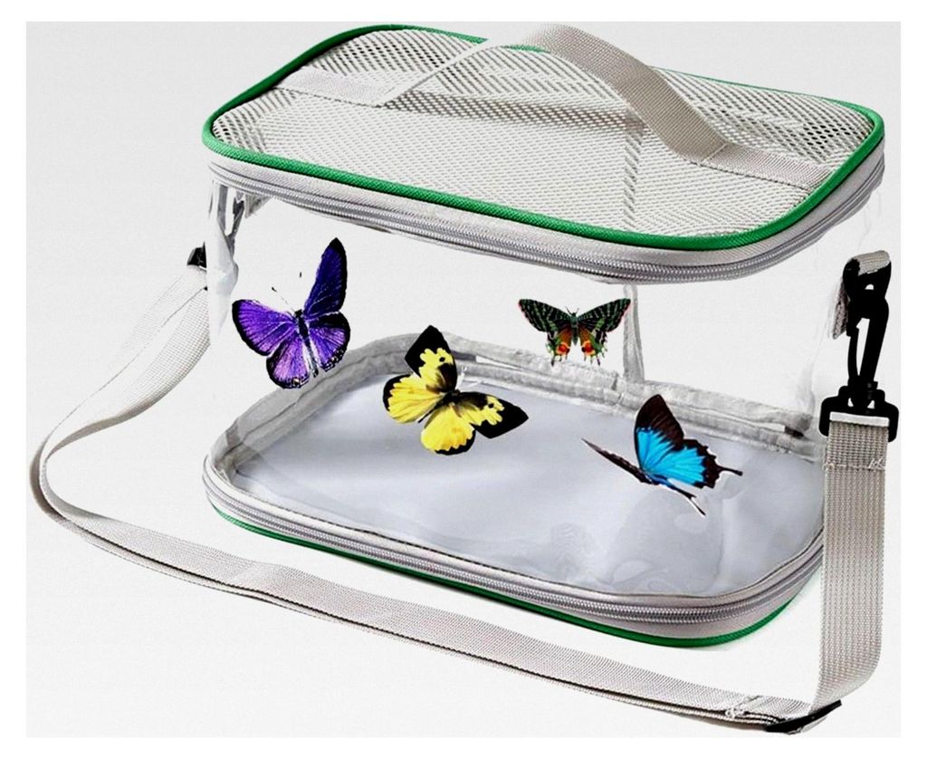 Schmetterlingshabitat - Netzgehege für Schmetterlinge - Atmungsaktives Terrarium zur Beobachtung von Larven für Zuhause, Garten und Klassenzimmer