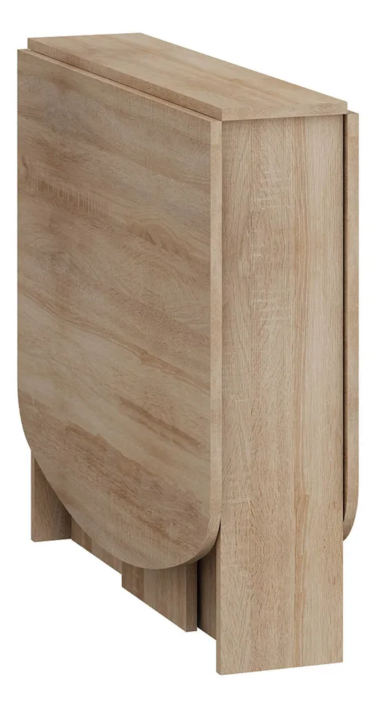 Table à manger pliable et extensible chêne clair pour petite cuisine