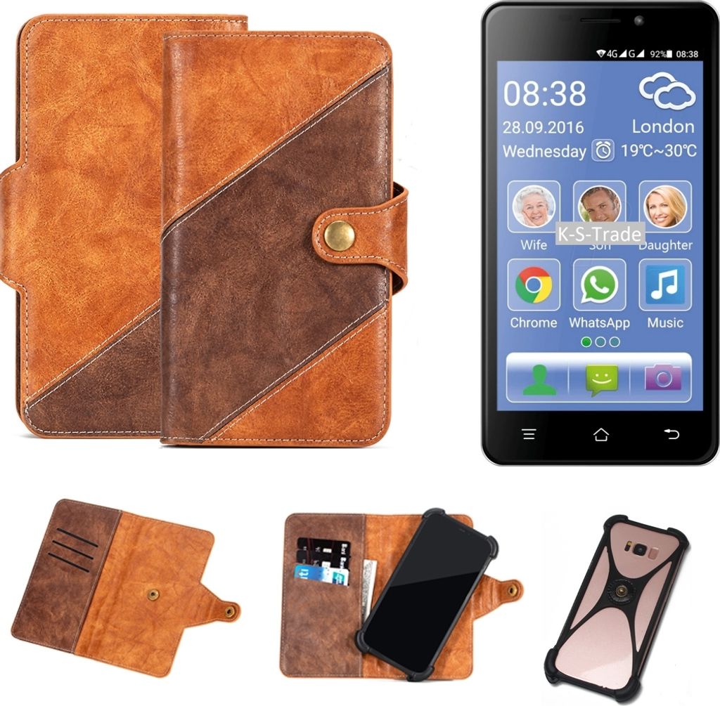 K-S-Trade Handy-Hülle Schutz-Hülle Bookstyle Case Produktbild 