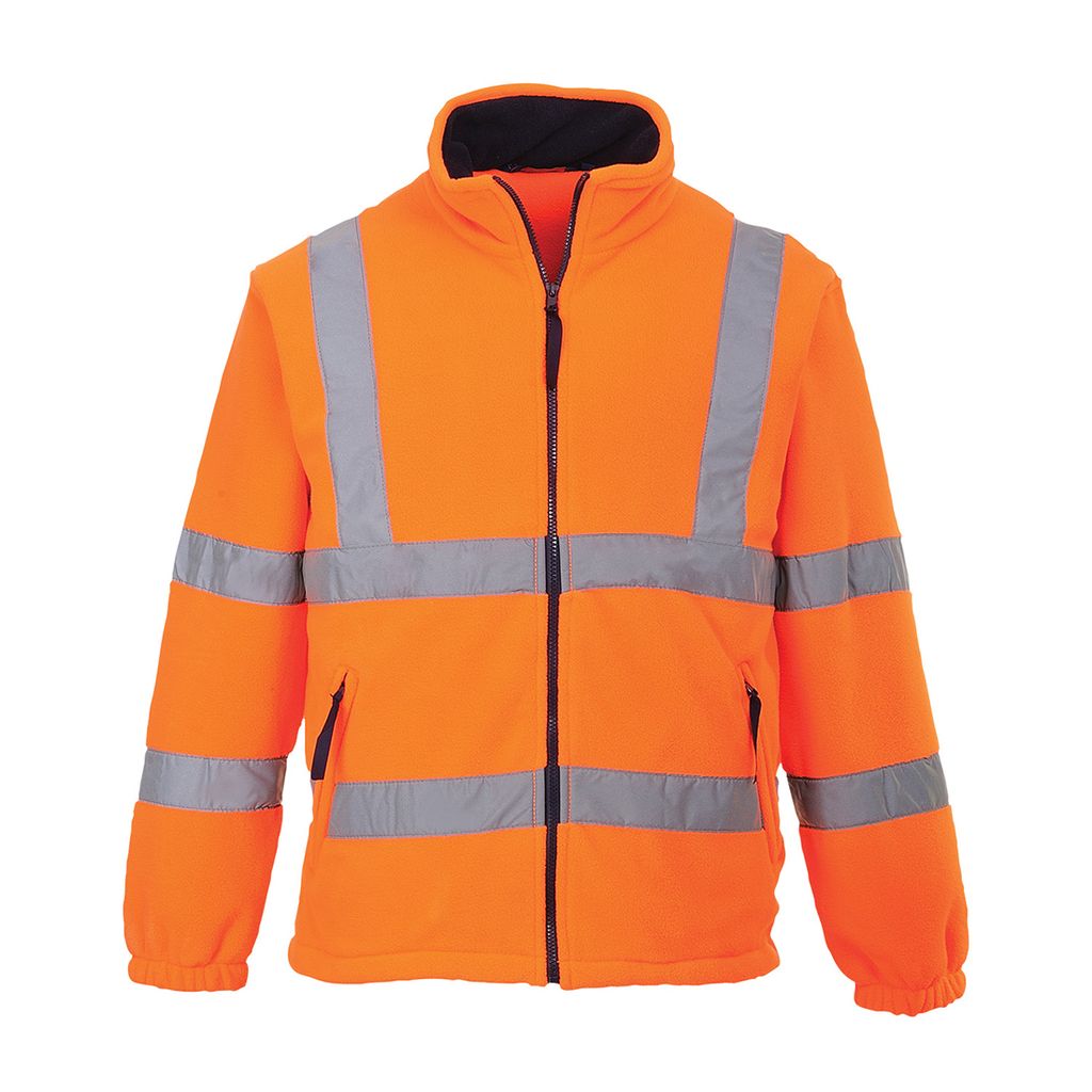 Portwest F300 Warnschutz-Fleece-Jacke mit Netzfutter Orange Gr. 5XL