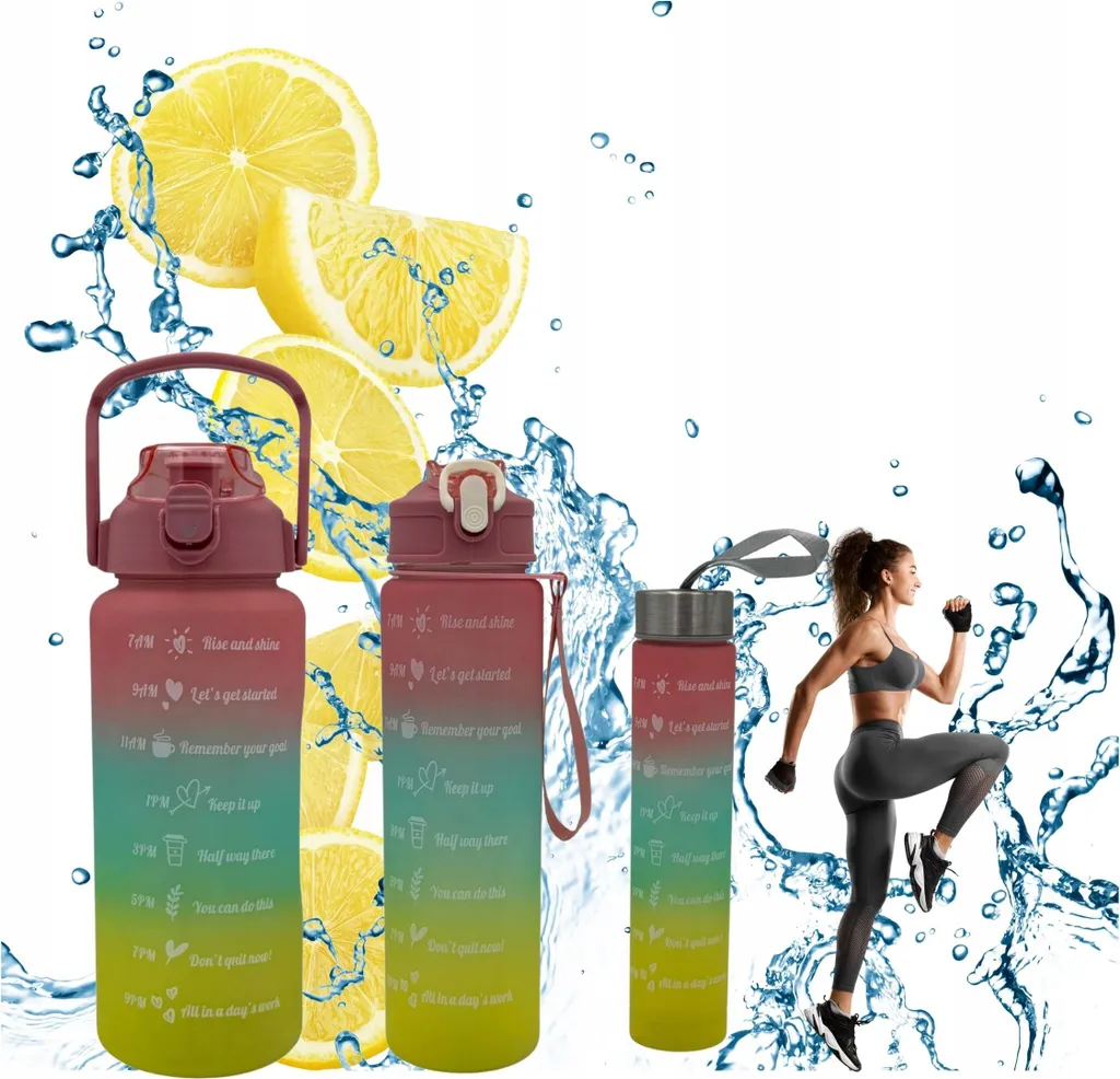 Borraccia Professionale 3in1 con Indicatore Orario - BPA Free