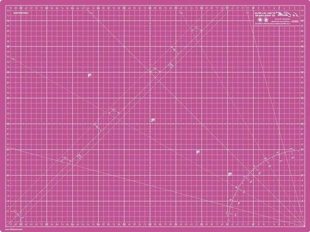 Tapis de découpe pour couture et patchwork rose 60x45 cm de précision
