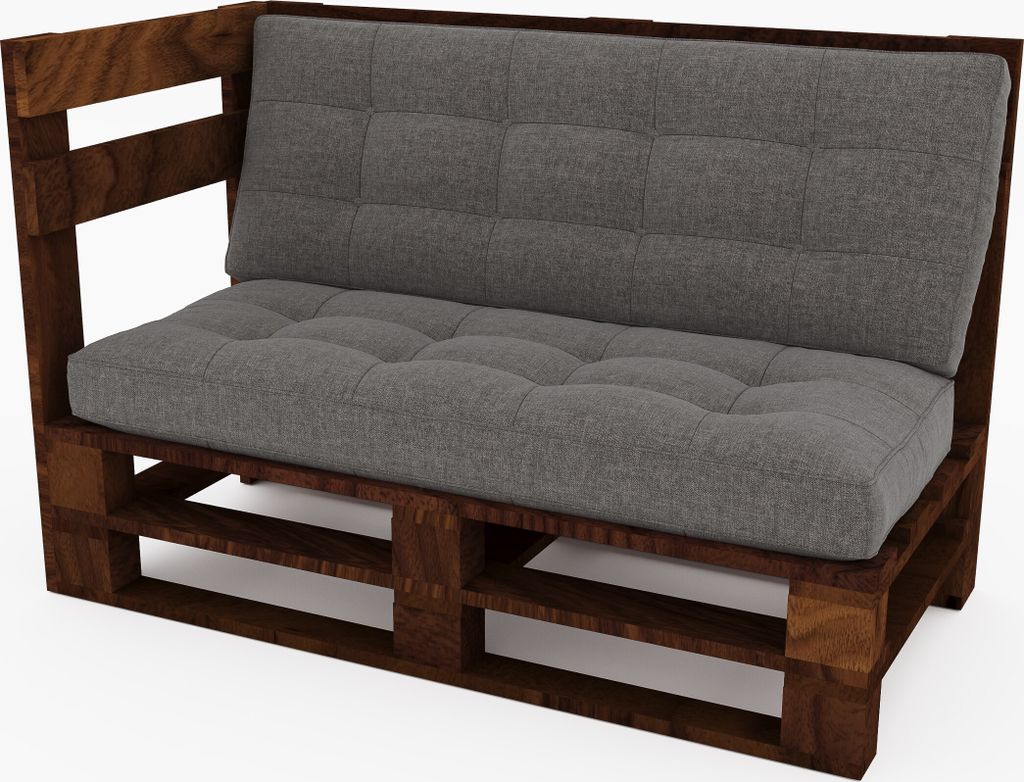 Lermowood Palettenmöbel Mpe Eckbank 100 x 60 cm Palisander | Europaletten Indoor und Outdoor Lounge Gartenmöbel Holz Gartenmöbel Set Lounge Möb...