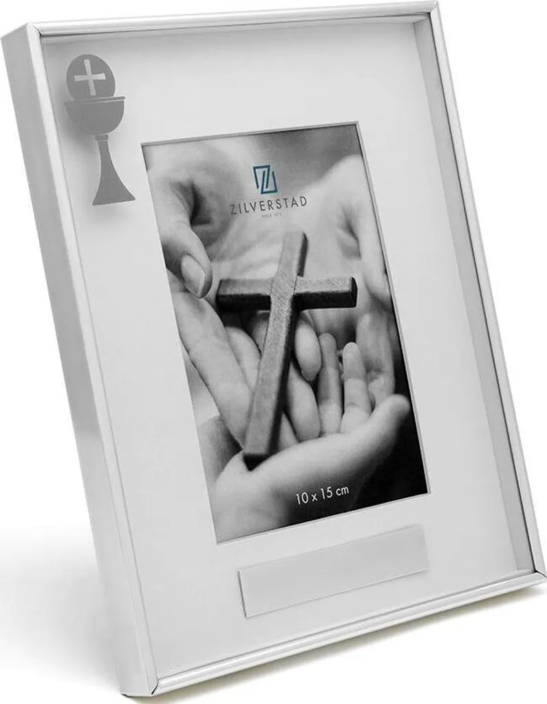 Cadre photo pour souvenir de communion 10x15cm - Argenté avec style