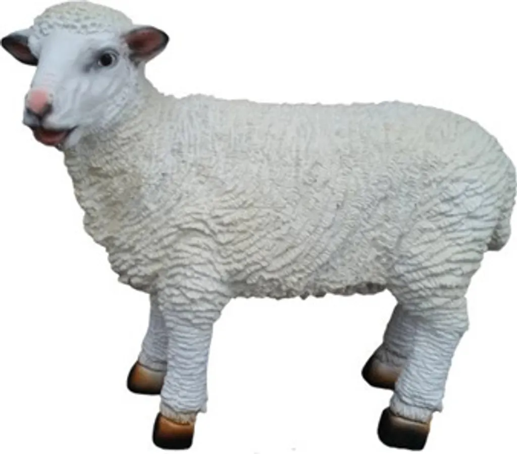Statue de Jardin Mouton Décorative 50cm - Sculpture Animale Résine