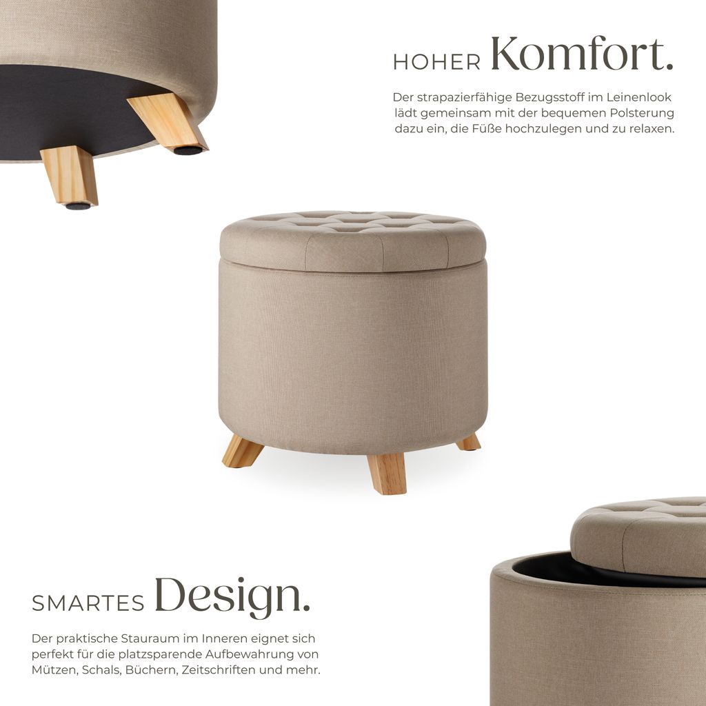 Stolička s úložným priestorom Suna 44,5 x 41,5 cm Obrázok produktu 3