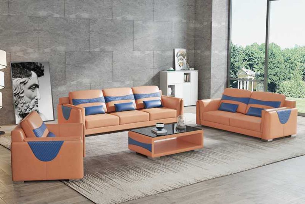 Sofagarnitur Luxus Sofas 321 Braun JVmoebel