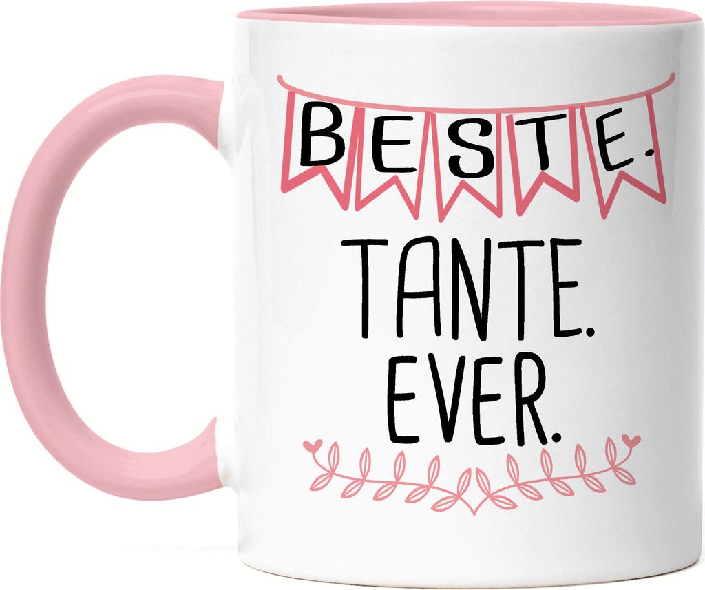 Beste Tante Ever Tasse Rosa Lustig Geschenkidee Tante Geschwister Geburtstag Nichte Neffe