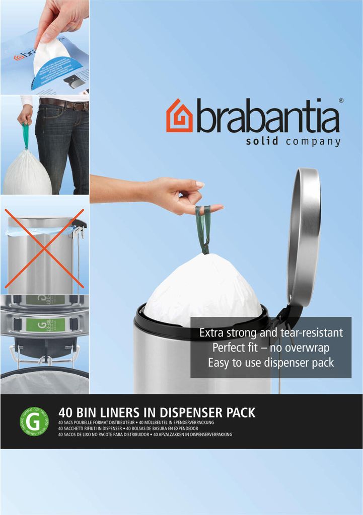 Brabantia PerfectFit Müllbeutel Typ G 25-30 L, 40 Stck Produktbild 10