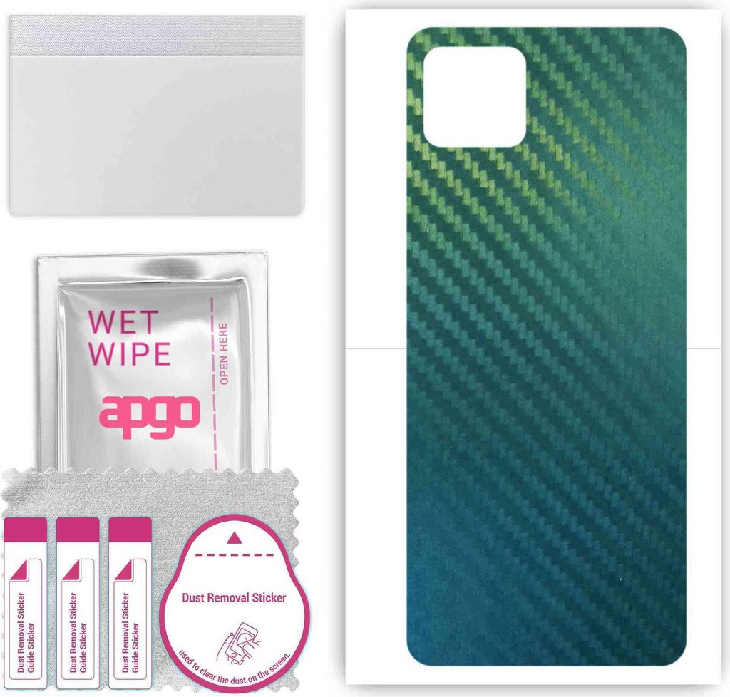 apgo Rückseite Schutzfolie, Skin, kompatibel mit Oppo A53 5G, Hinten Displayschutzfolie aus Vinylfolie, kratzfest, einfache Montage - Kohlenstoff-...