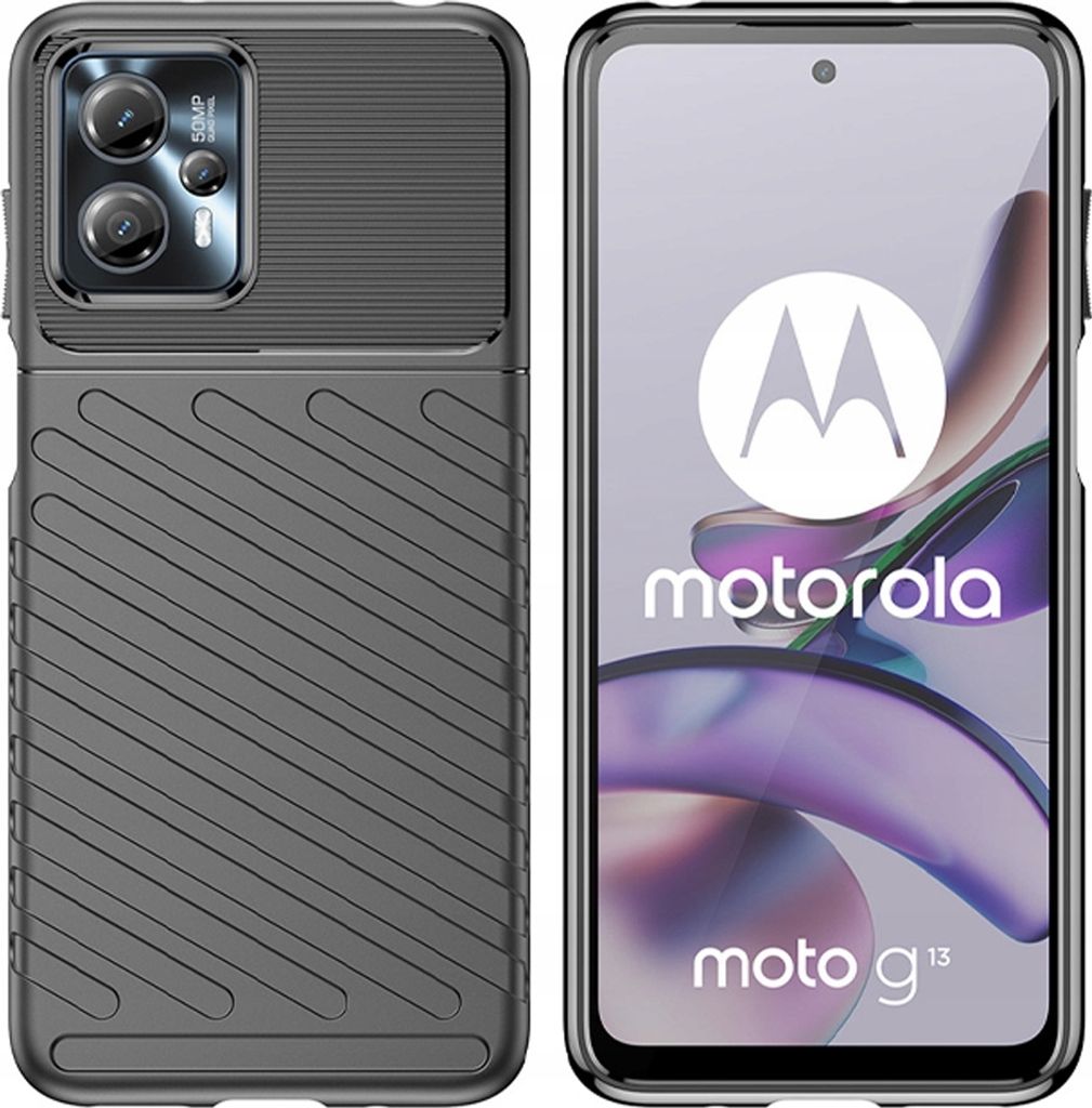 Thunder Case Motorola Moto G13 Silikon-Schutzhülle schwarz