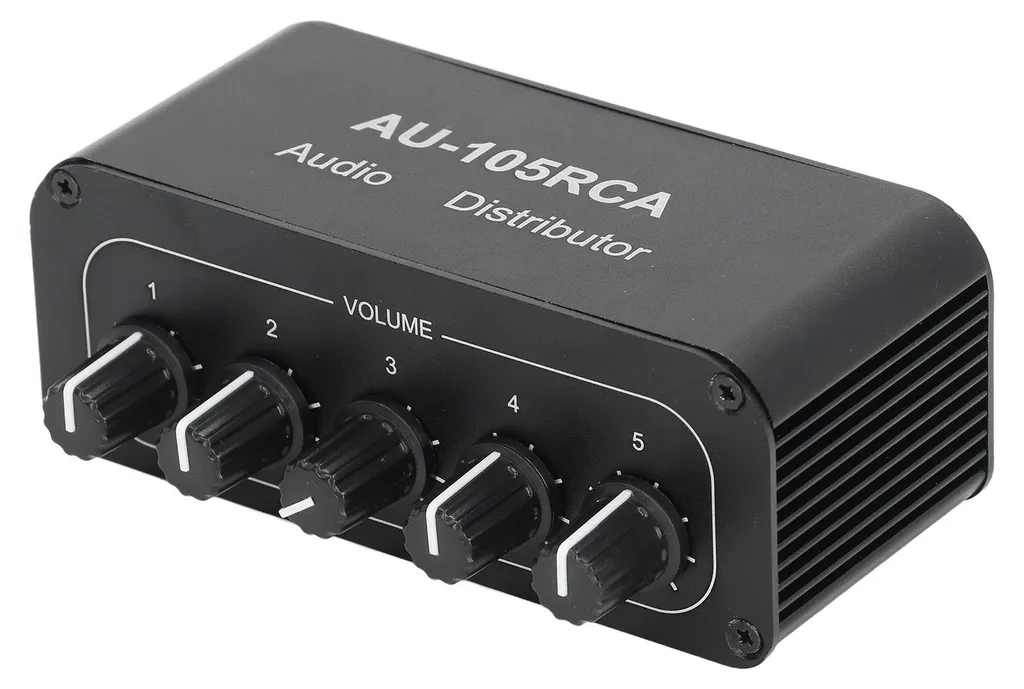 Commutateur audio 5 ports passif sans perte pour enceintes et casque