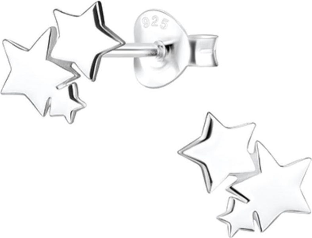Ohrstecker 3 Sterne: Ohrringe Silber 925 Produktbild 