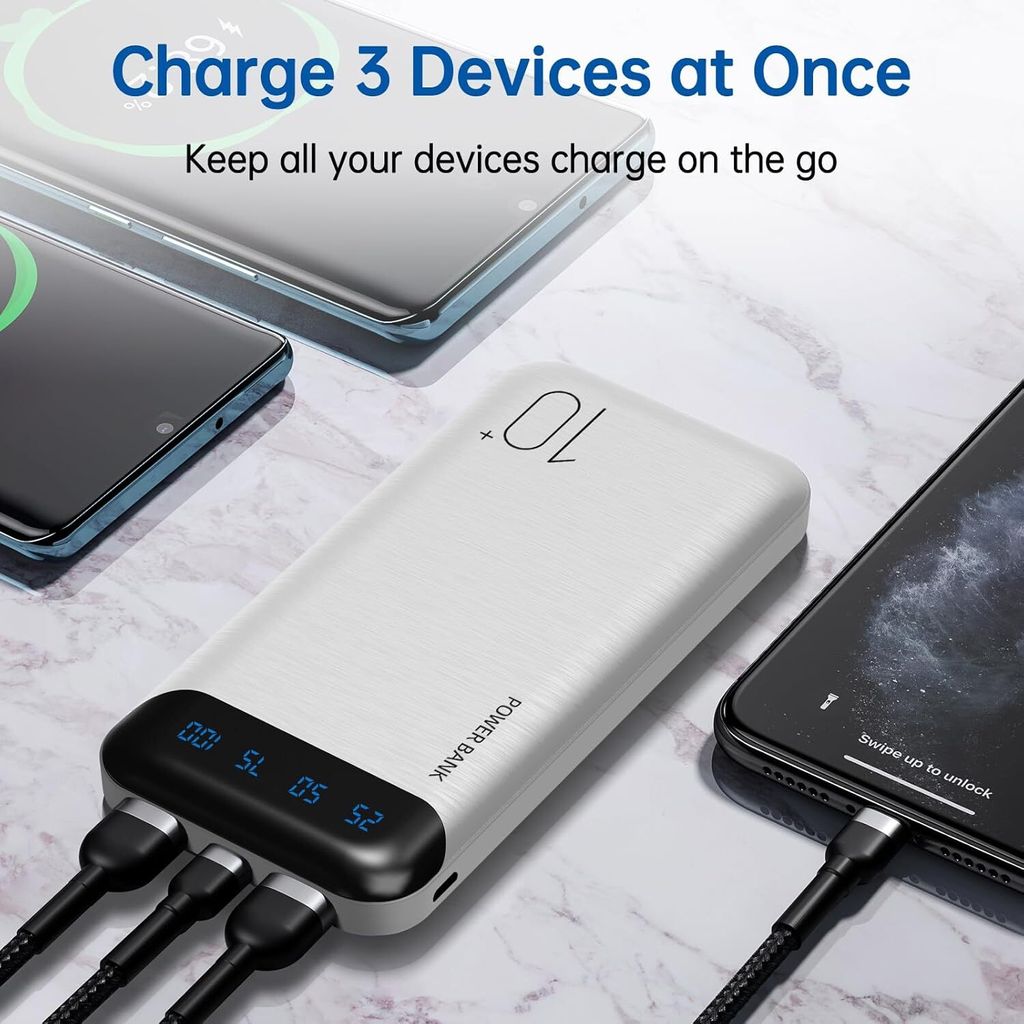 Powerbank 10000mAh, Tragbares Ladegerät, 20W PD Schnelles Produktbild 4