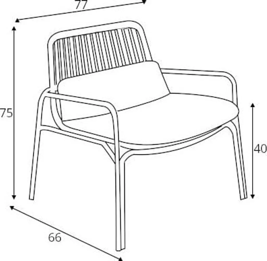 Fauteuil de jardin Melby blanc : structure robuste et finition moderne - 11