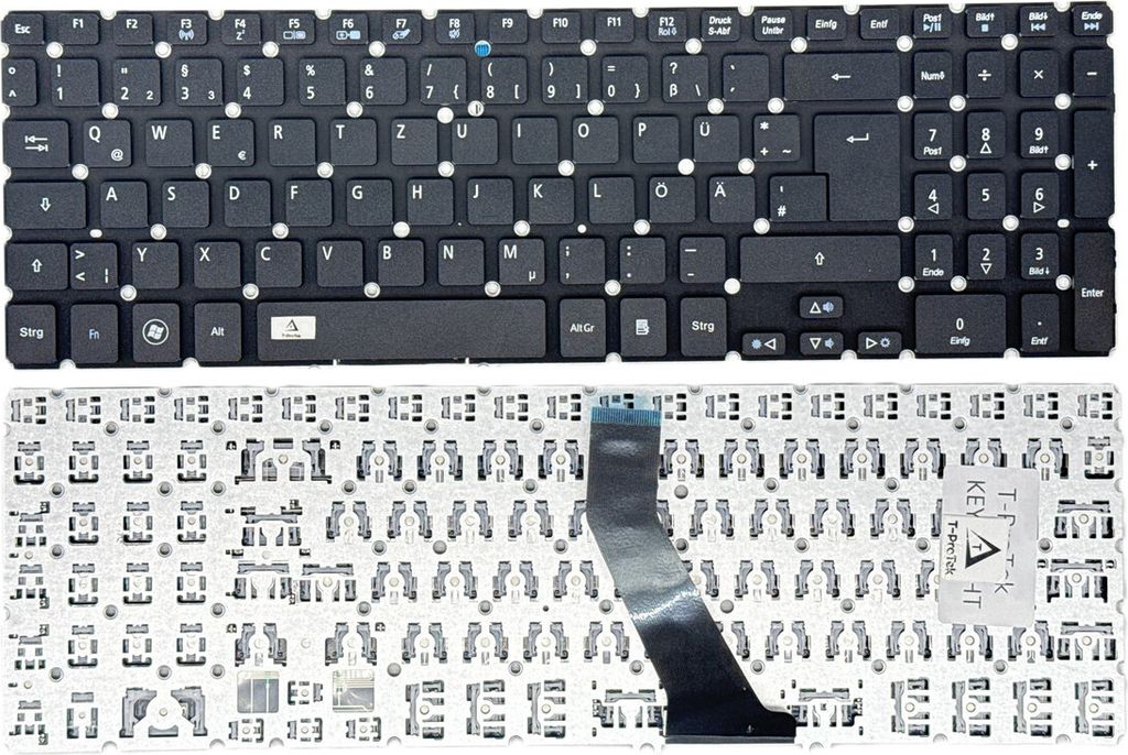 DEUTSCHE - Tastatur Ohne Beleuchtung, Ohne Rahmen kompatibel für Acer Aspire V5-551G